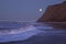 Moonset at Half Moon Bay