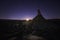 Moonset over Bardenas