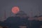 Moonset over Hagia Sophia, Istanbul, Turkey