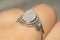 Moonstone silver ring