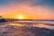 Moonta Bay jetty view at sunset during low tide