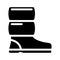 moonwalker footwear glyph icon vector illustration