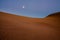 Moony landscape on sand dunes