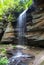 Moore Cove Falls in North Carolina vertical