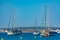 Moored boats at Cala Xinxell