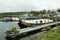 Moored canal boat in need of renovation