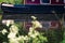 Moored canal boat in a river in Scotland, United Kingdom with so