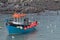 Moored Cornish fishing boat