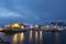 Moored fishingboat wintertime SommarÃ¸y Norway