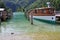 Moored passenger boat on Pier