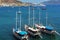 Moored yachts, Bodrum