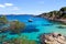 Moored Yachts in Cala Fornells, Majorca