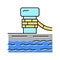 mooring bollard port color icon vector illustration