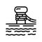 mooring bollard port line icon vector illustration