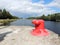 Mooring bollard on quay of White Sea-Baltic Canal