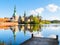 Mooring at the Castle Lake, Frederiksborg Slot, Hillerod, Denmark