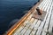 Mooring equipment on wooden pier