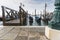 Mooring gondolas in Venice