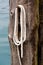 Mooring rope on a post