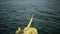 A mooring rope of a ship tied to a coral reef in the Red Sea