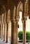 Moorish arches, lion courtyard, Alhambra, Granada, Spain