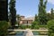 Moorish architecture and gardens in the Alhambra Palaces, Spain