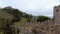 Moorish castle in the park of Sintra. Rural landscape. Historic place