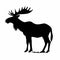 Moose black icon on white background. Moose silhouette