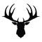 Moose black icon on white background. Moose silhouette