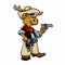 Moose cowboy - funny sheriff