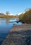 Moose Flats Wetland sandbar banks and Portage Creek in Turnagain Arm near Anchorage Alaska United States