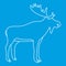 Moose icon, outline style