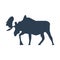 Moose Icon on white background.