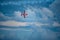 Moose Jaw, Saskatchewan, Canada- July 7, 2019: An RCAF Snowbird performing at the Saskatchewan Airshow