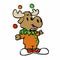 Moose juggler - funny acrobat