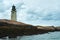 Moose Peak Lighthouse Amid Storm Clouds in Down East Maine