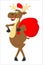 Moose picture, cartoon deer, moose image on white background