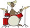 Moose playing drums