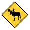 Moose road sign illustration