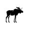 Moose silhouette animal logo