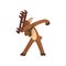 Moose standing in dub dancing pose, cute cartoon animal doing dubbing vector Illustration on a white background