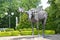 Moose statue in the city square 1928. Sovetsk, Kaliningrad region