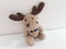 Moose. Sweden Plush Souvenir Toy Isolated on White