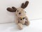 Moose. Sweden Plush Souvenir Toy Isolated on White