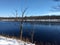 Moosehead Lake after light snow