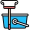 Mop and Bucket icon, Supermarket and Shopping mall related vector