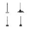 Mop cleaning swab icons set, simple style