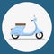 Moped Flat vector illustration