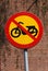 Moped vehicles prohibited road sign
