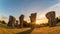 Mor Hin Khao Stonehenge landscape sunrise time lapse, Chaiyaphum, Thailand